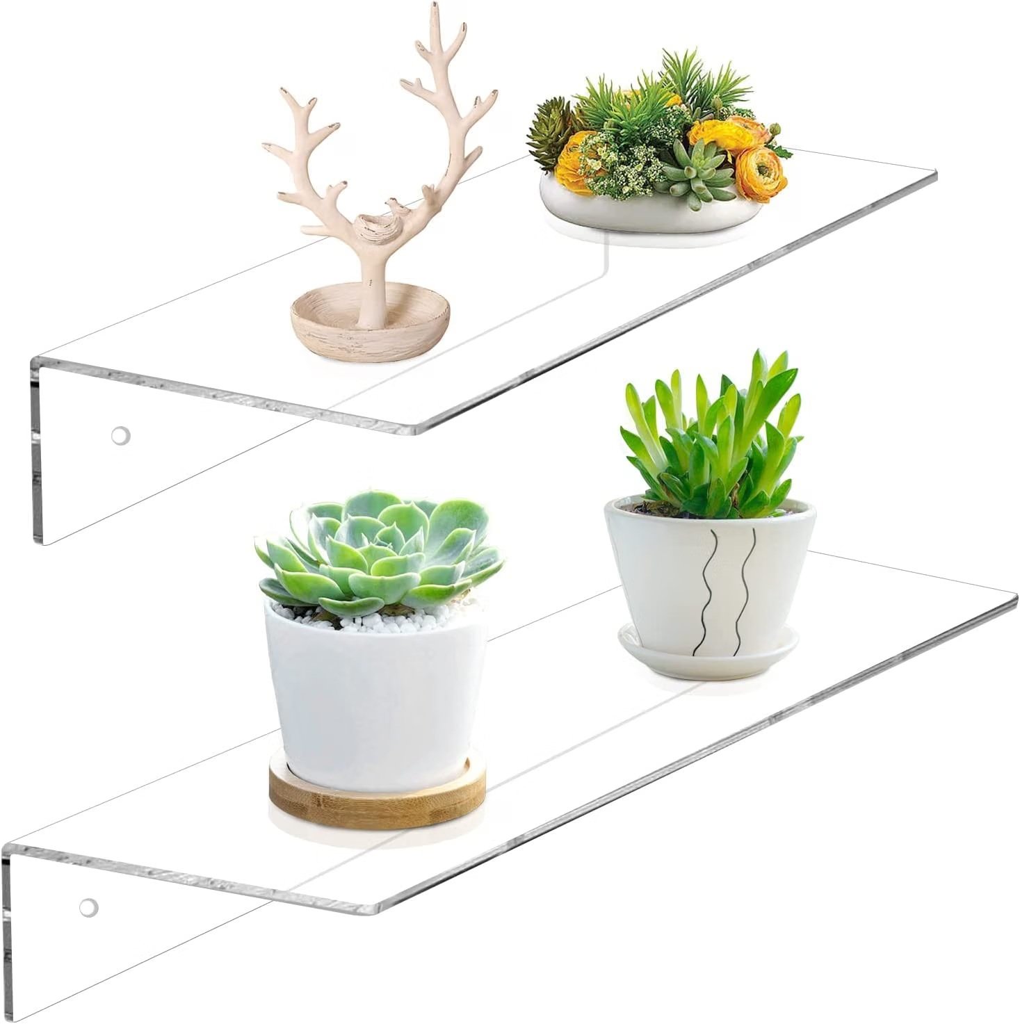 Acrylic wall shelf